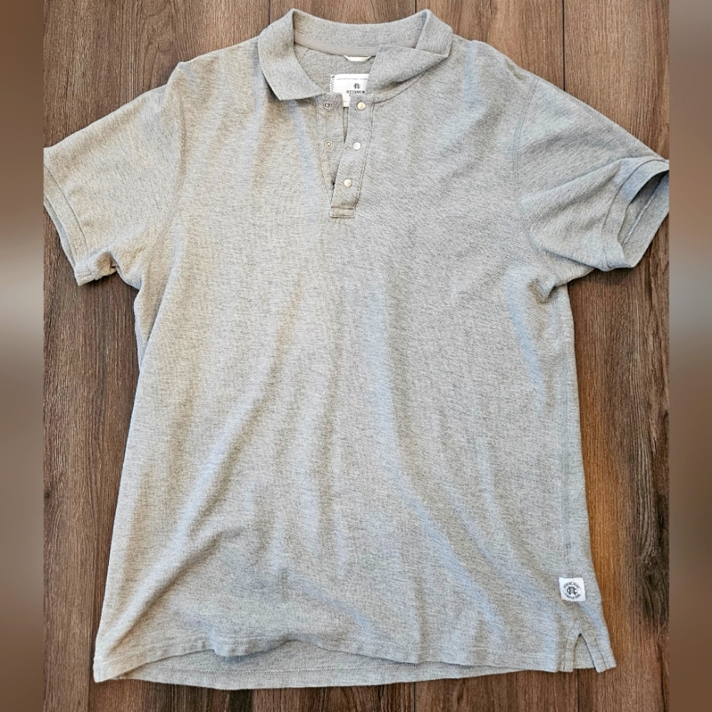 Reigning Champ Athletic Pique Polo Grey L